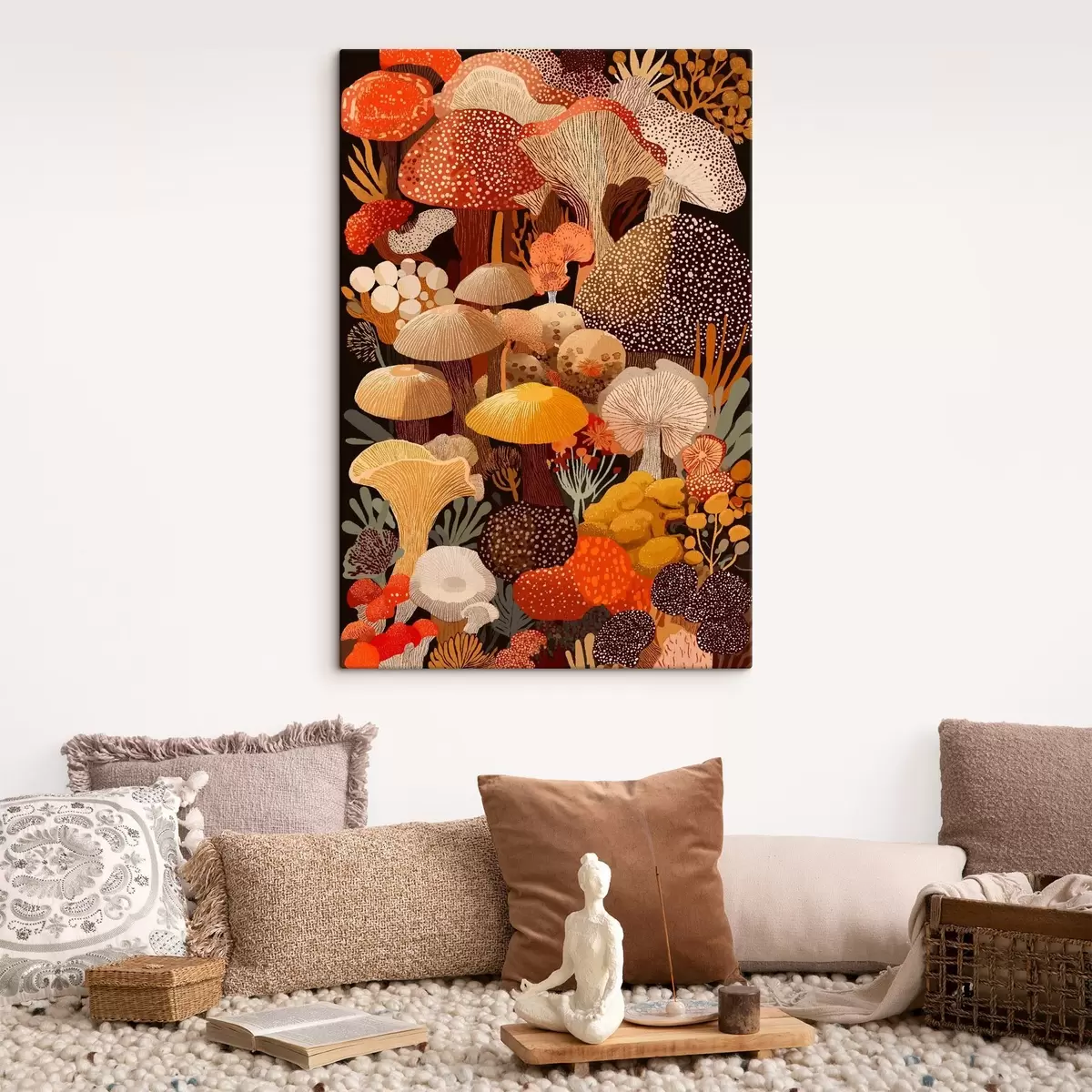 Pilt Erinevate metsaseente kompositsioon soojades toonides s46170