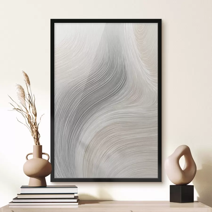 Fototapeedid Abstraktsed sujuvad jooned neutraalsetes toonides f46154