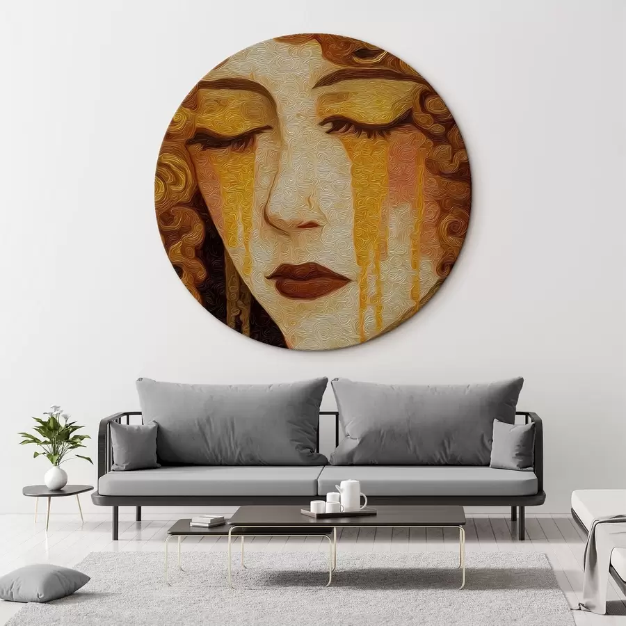 Pilt Punaste juustega ja dekoratiivse meigiga naise portree r46149