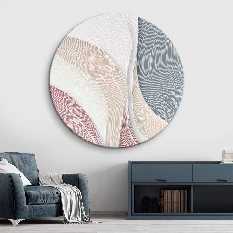 Pilt Hele abstraktsed lained kahvaturoosa ja hallvalge toonides r46153