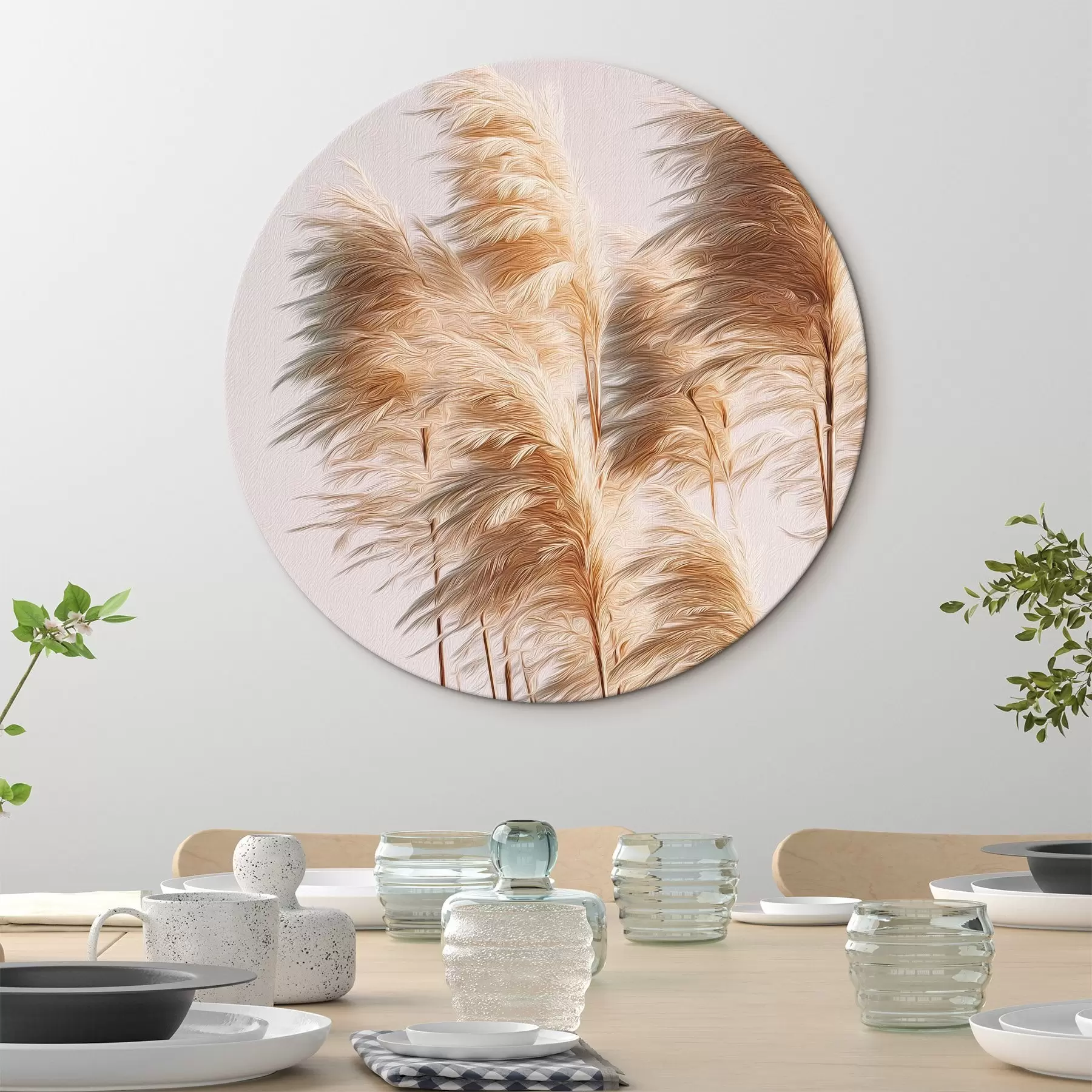 Pilt Pehmed dekoratiivsed rohttaimed heledal taustal r46157