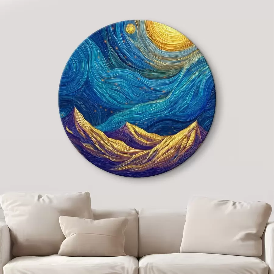 Pilt Helge tähtede taevas mäetippude kohal r46168