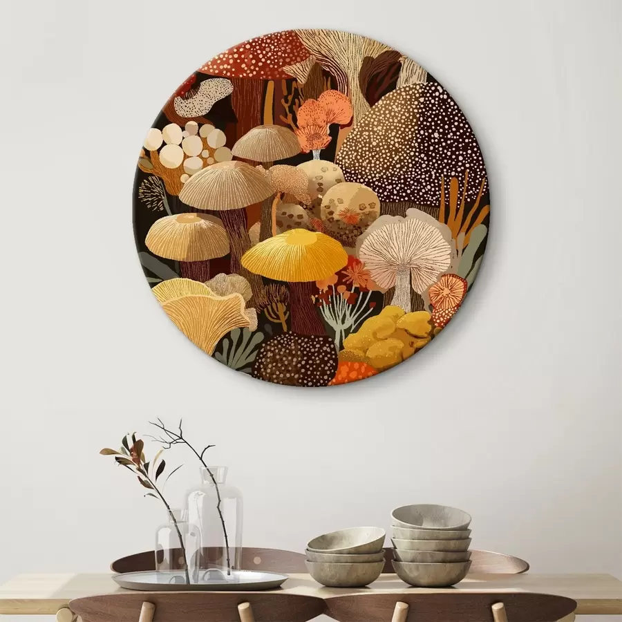 Pilt Erinevate metsaseente kompositsioon soojades toonides r46170