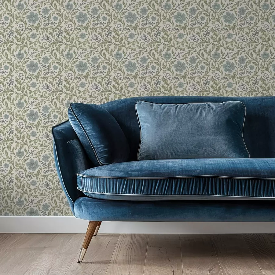 Fototapeedid Salvei-hall lilleornament heledal taustal a00712