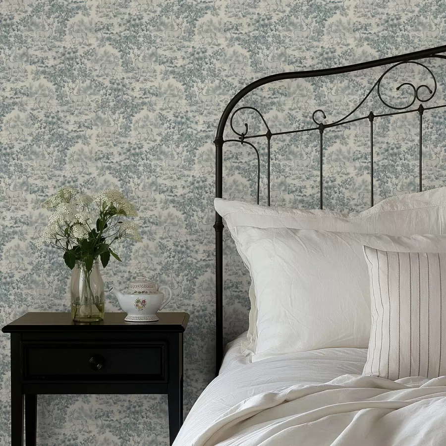 Fototapeedid Mustvalge hirve stseen metsas a00748