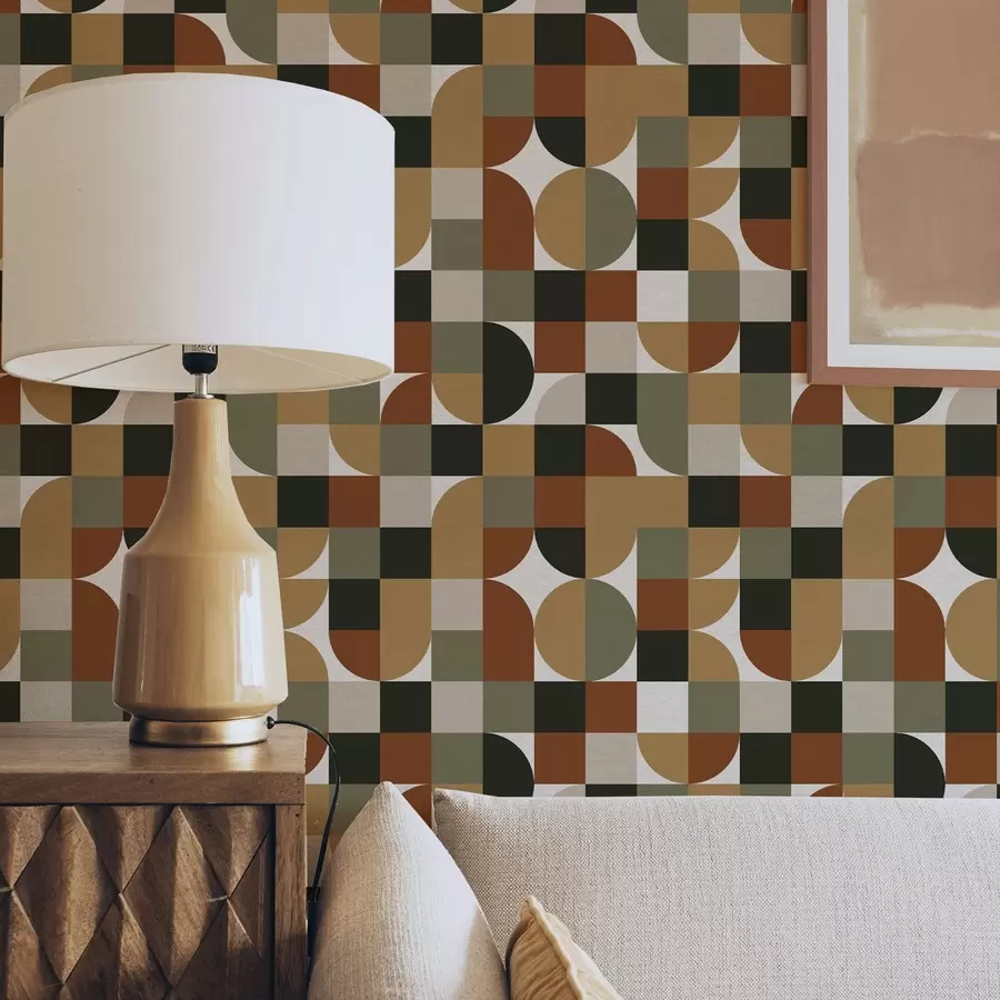 Fototapeedid Modulaarne geomeetria soojades maatoonides a00770