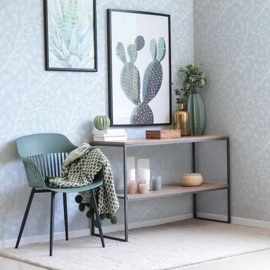 Fototapeedid Hele tooniga männipuu oksad sinisel taustal a00838