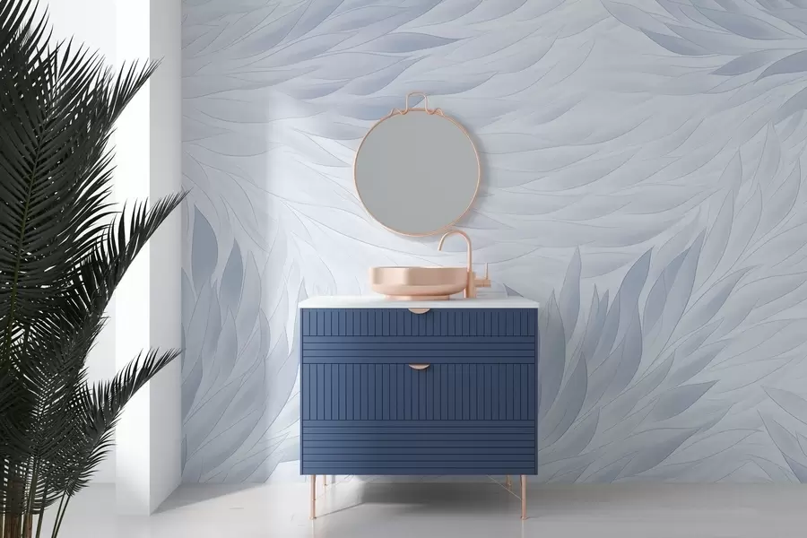 Fototapeedid Lainejad lehed helesinistes toonides w04610v1