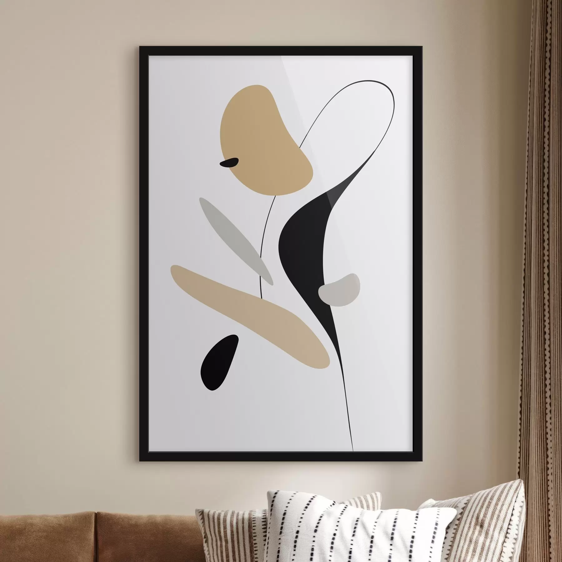 Fototapeedid Abstraktne kompositsioon täppide ja joontega f46350