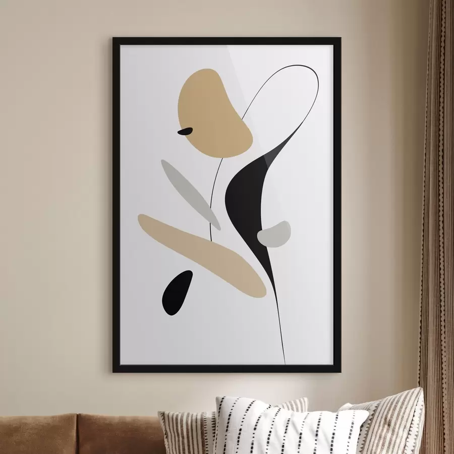 Fototapeedid Abstraktne kompositsioon täppide ja joontega f46350