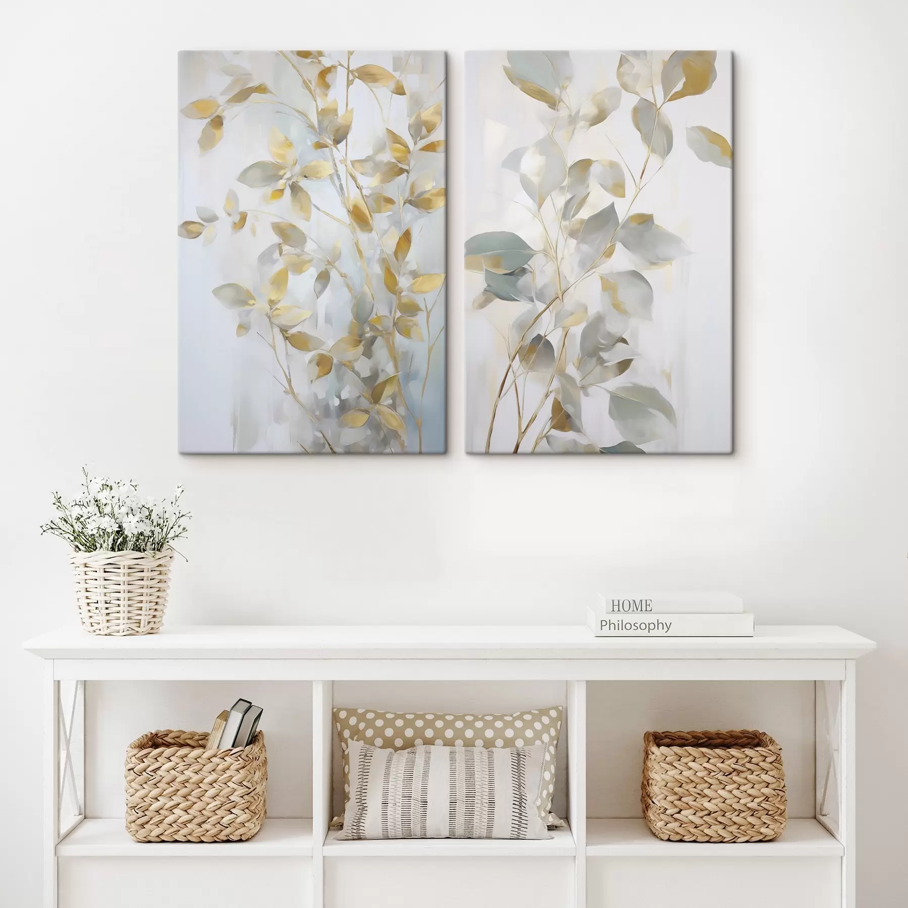 Pilt Abstraktsed lehed maalimise imitatsioon m00907