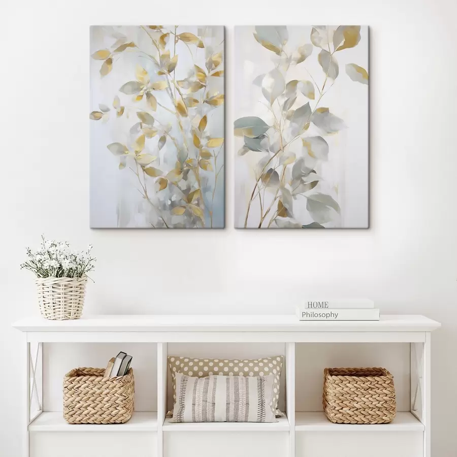 Pilt Abstraktsed lehed maalimise imitatsioon m00907