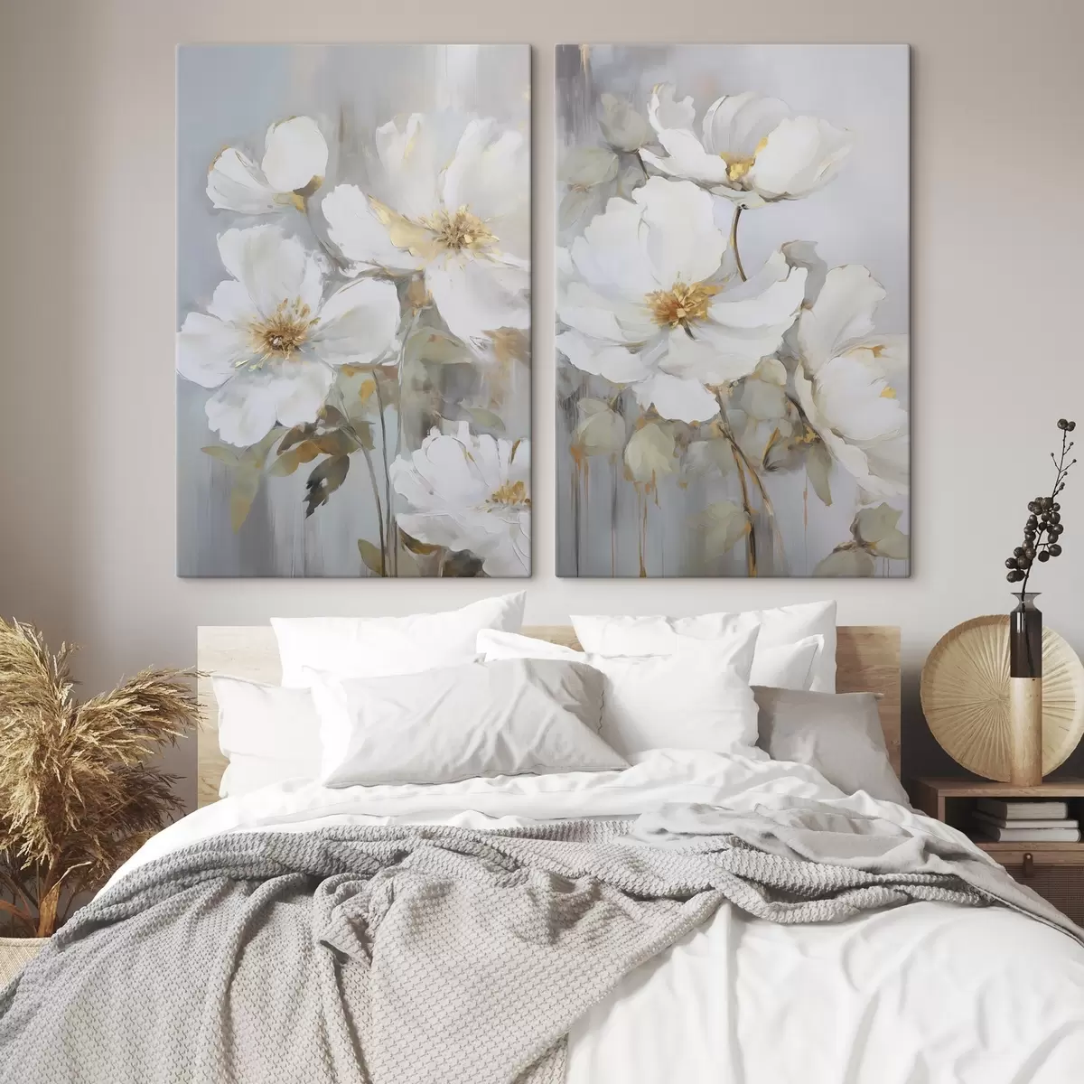 Pilt Abstraktsed lilled, maalide imitatsioon m00906