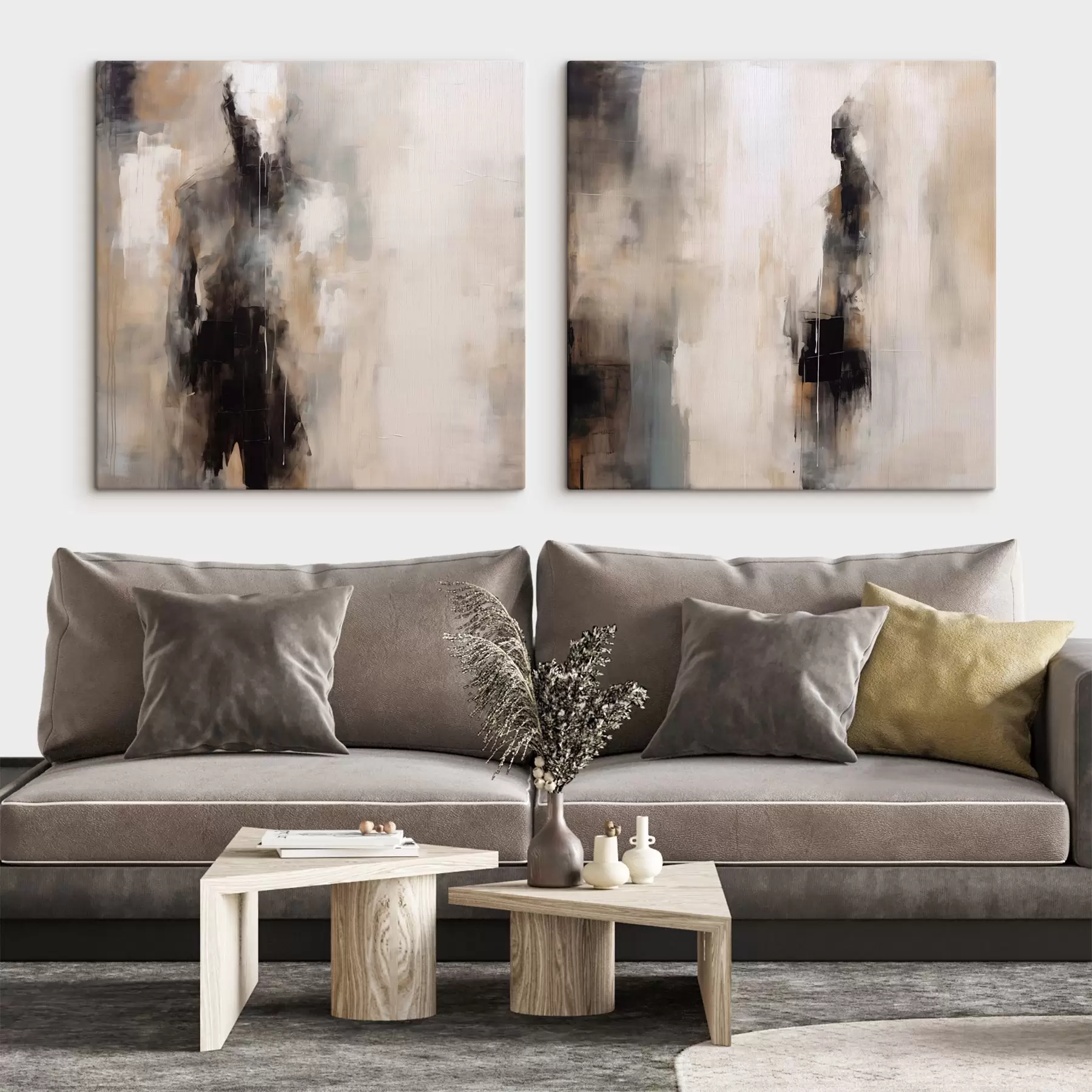 Pilt Varjudes olevad abstraktsed inimkujud m00860