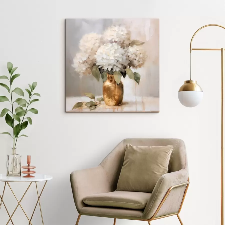 Pilt Õrn hortensia kimp vaasis s46263