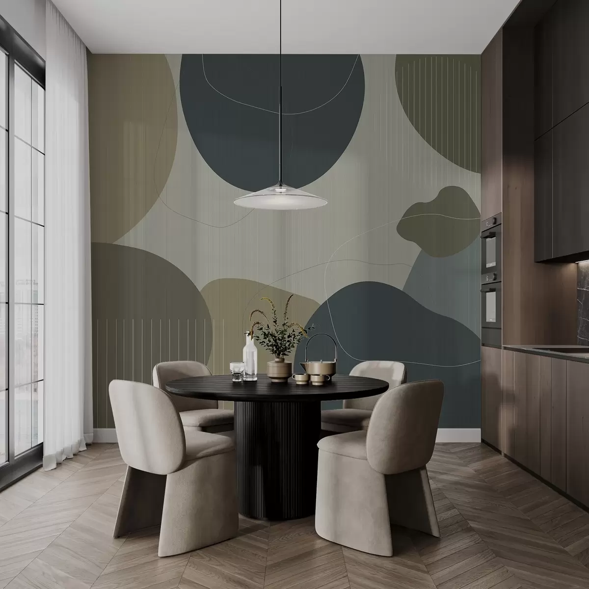 Fototapeedid Abstraktsed ringid w04759v2