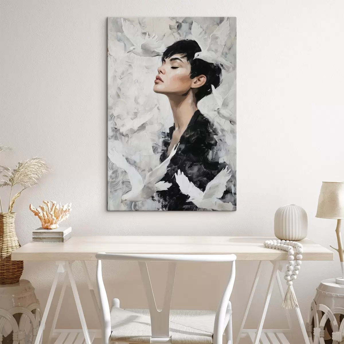 Pilt Tüdruk ja linnud s46365