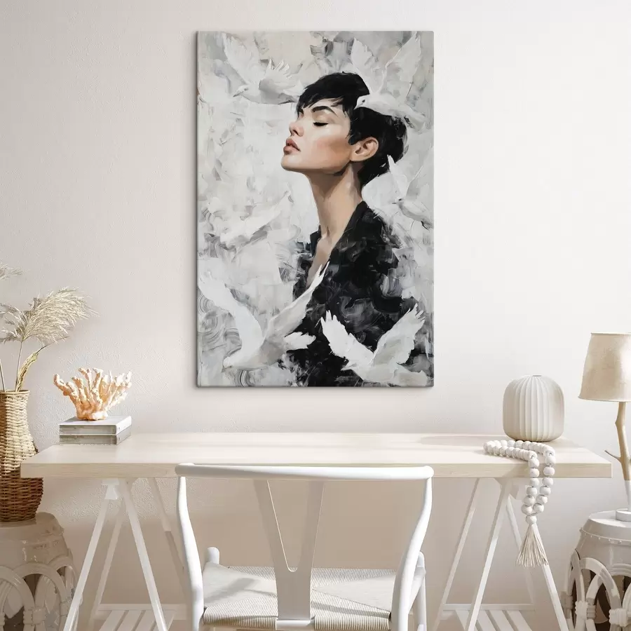 Pilt Tüdruk ja linnud s46365