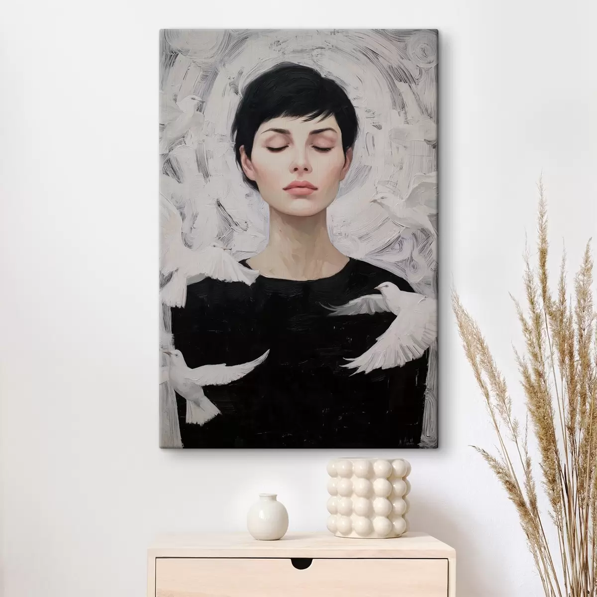 Pilt Tüdruk lindudega s46368