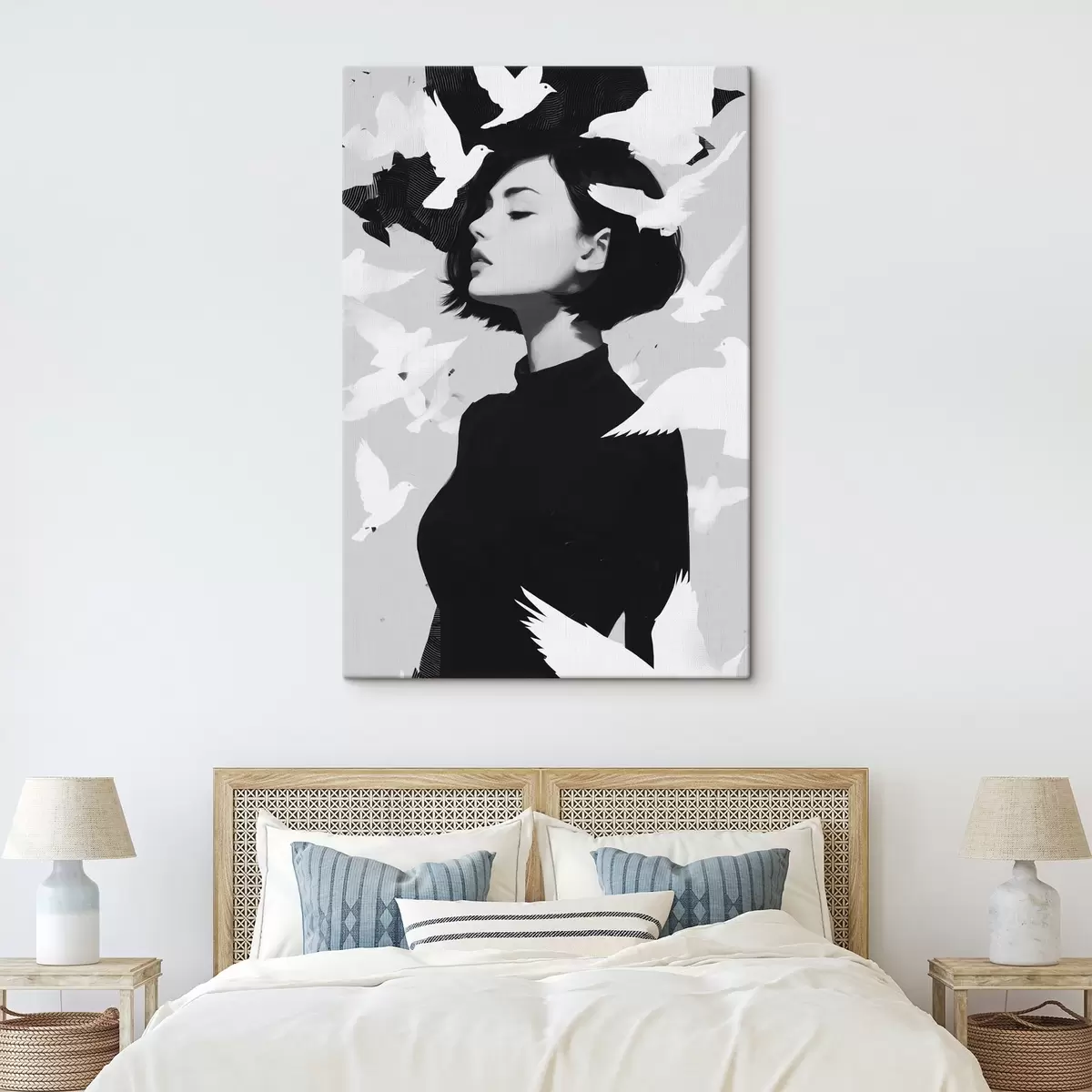 Pilt Tüdruk lindudega s46369