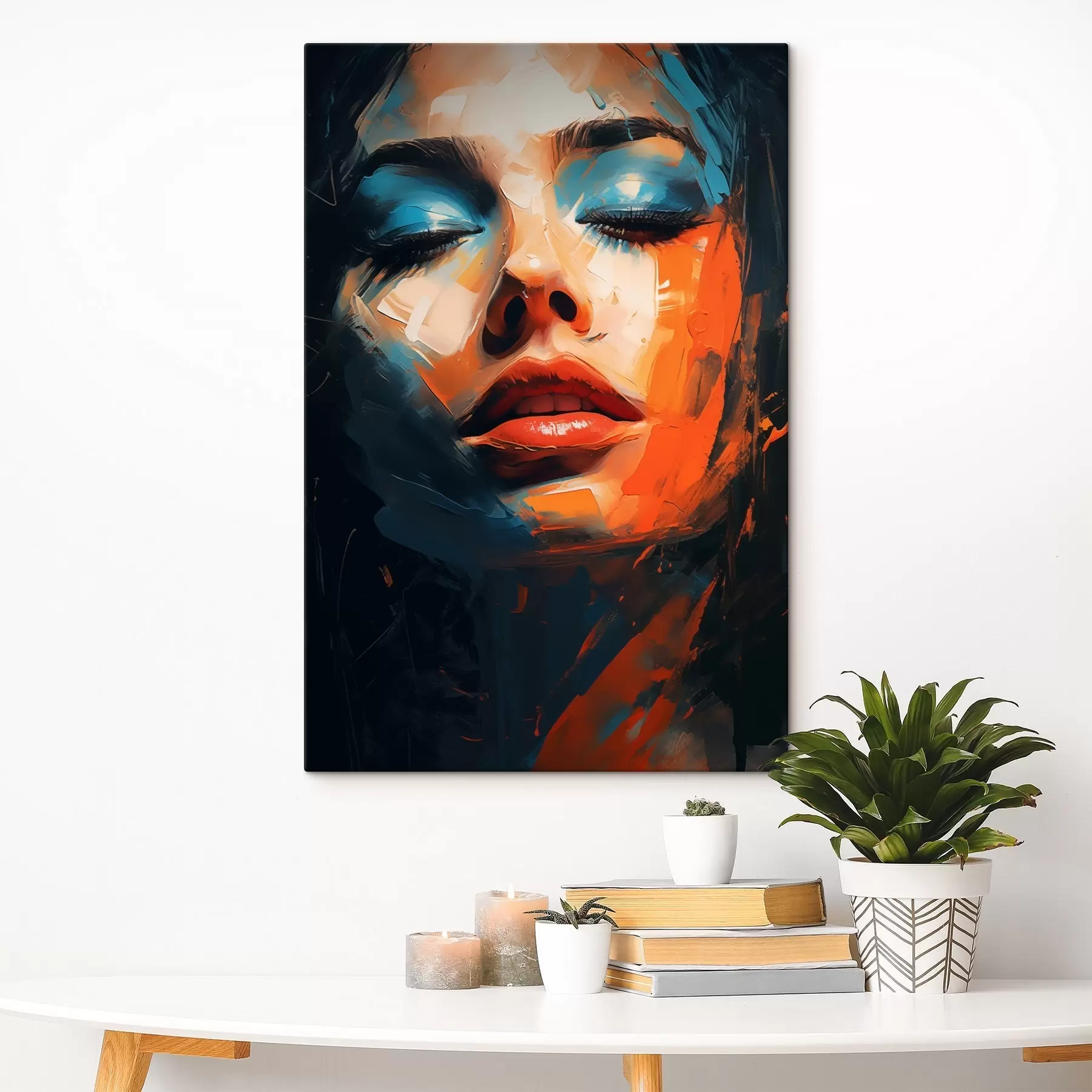 Pilt Tüdruku nägu värviga s46377