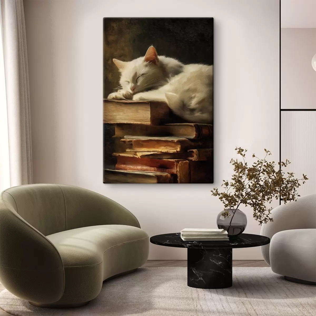 Pilt Kass raamatutel s46428