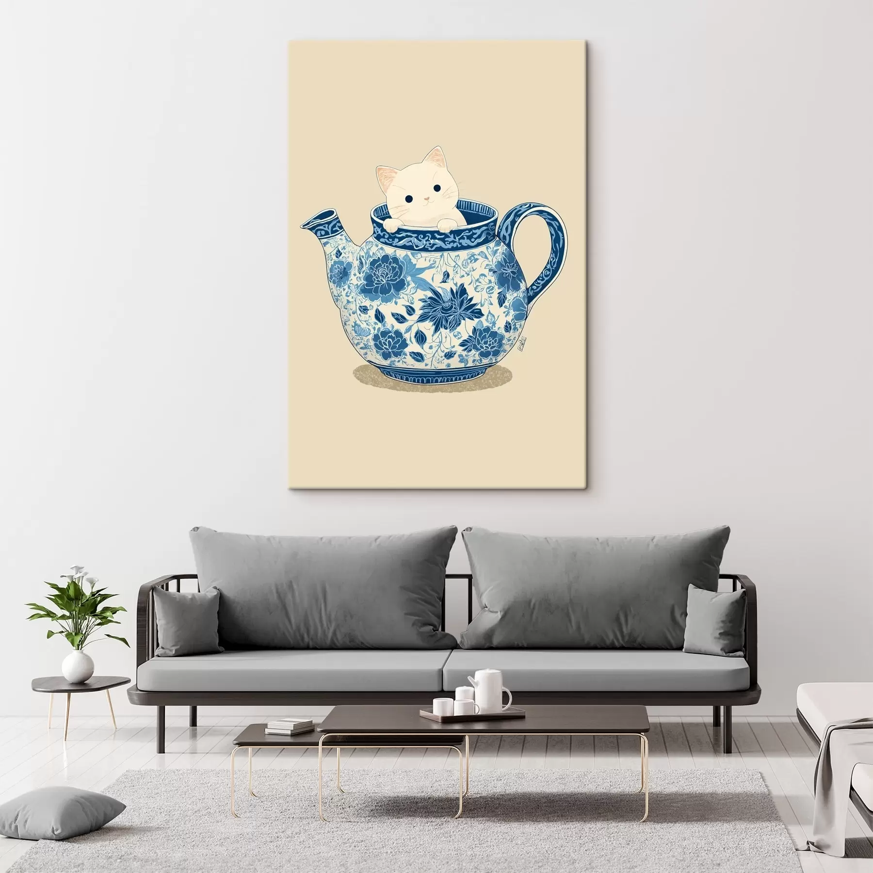 Pilt Kass teekannus s46431