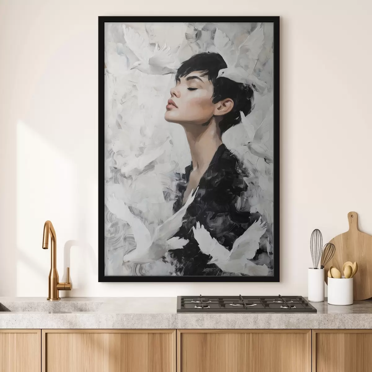 Plakat Tüdruk ja linnud f46365