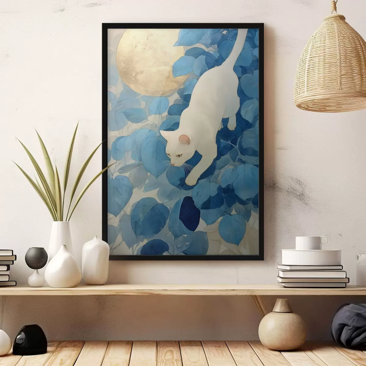 Plakat Valge kass f46425