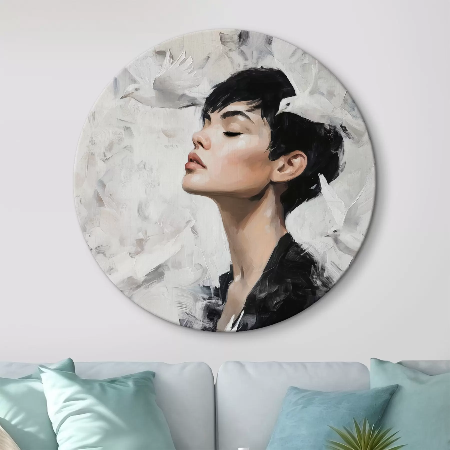 Pilt Tüdruk ja linnud r46365