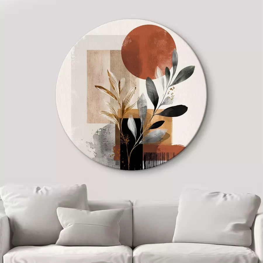 Pilt Geomeetria ja lehed Abstraktsioon r46388