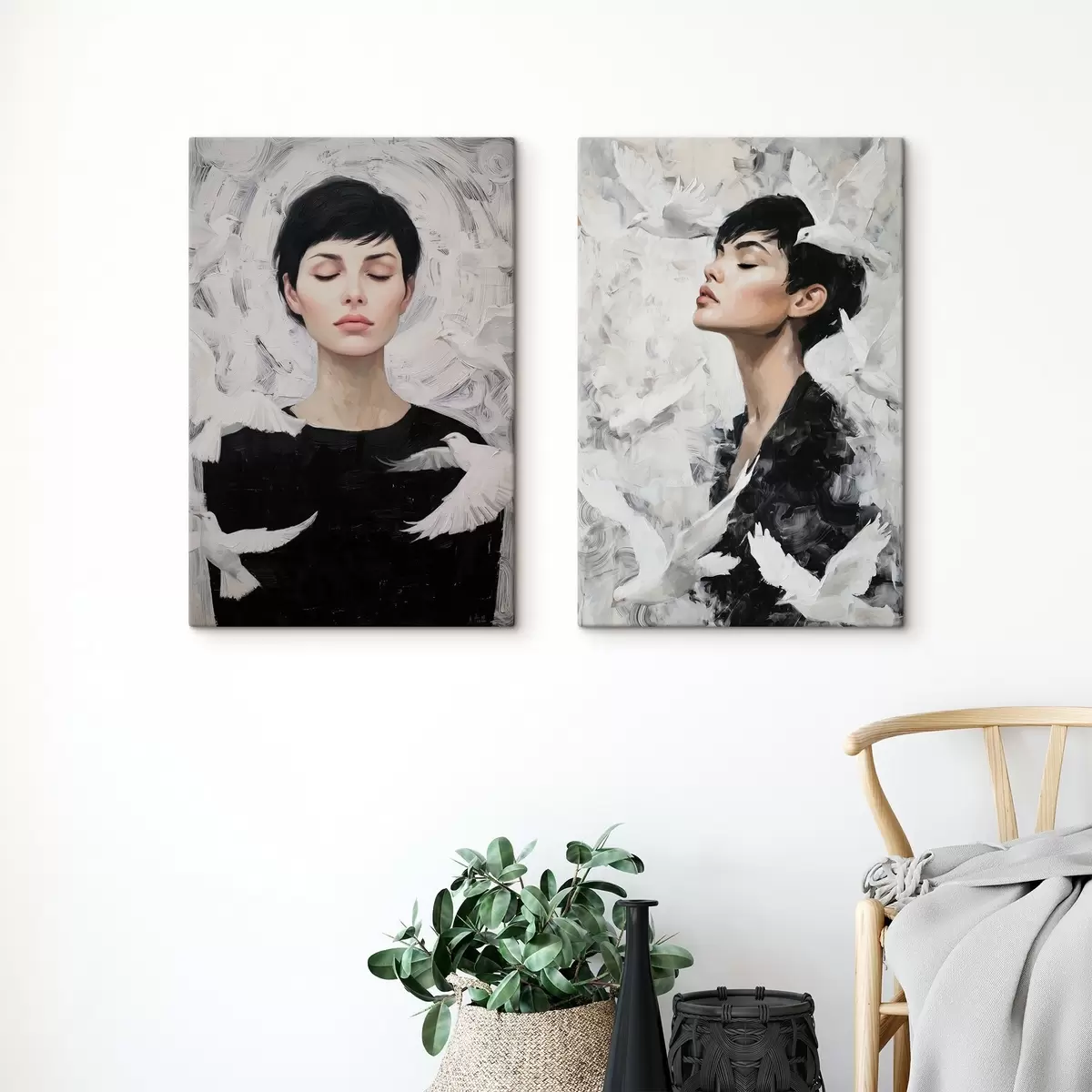 Pilt Naine tuvidega m00923