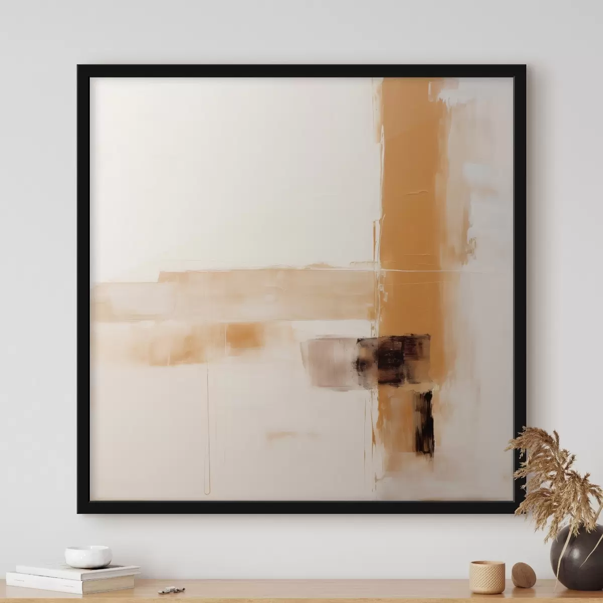 Plakat Oranž ja pruun abstraktsioon f46307