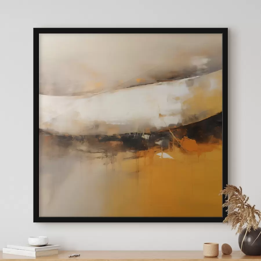 Fototapeedid Dünaamiline kompositsioon oranži ja tumedate toonidega f46318