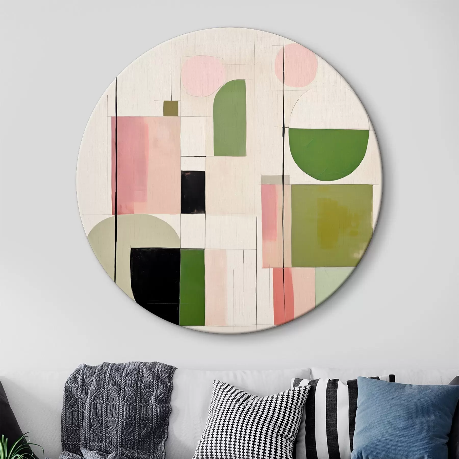 Pilt Abstraktne kunst värviliste plokkide ja joontega r46313