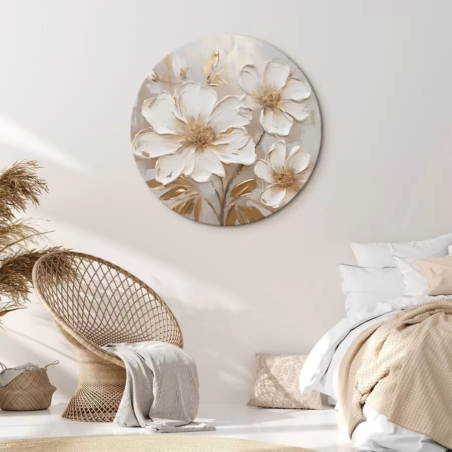 Pilt Tekstuuriga lilled heledal taustal soojades toonides r46166