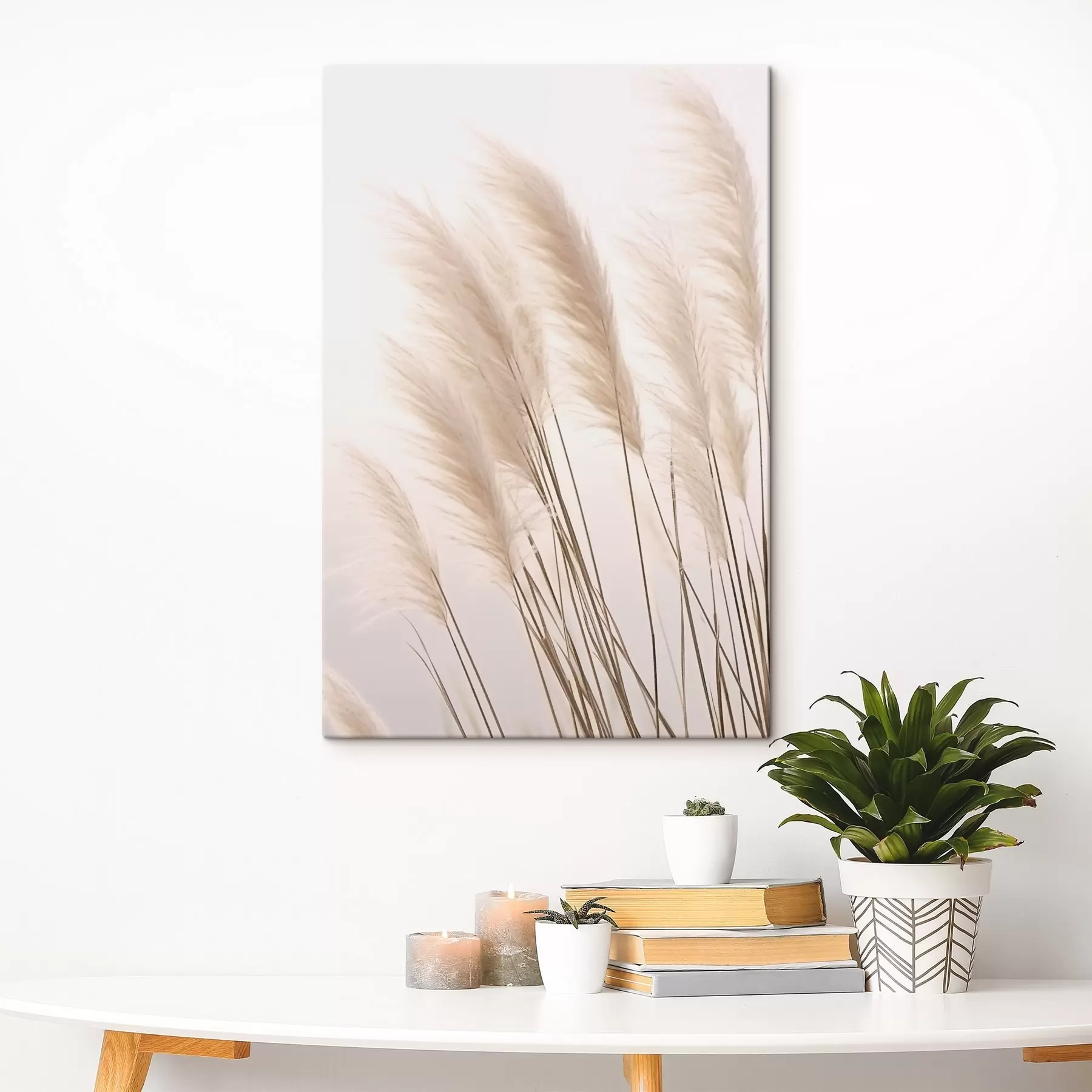 Pilt Hele taustaga kerged rohttaimed kohevate tippudega s46179