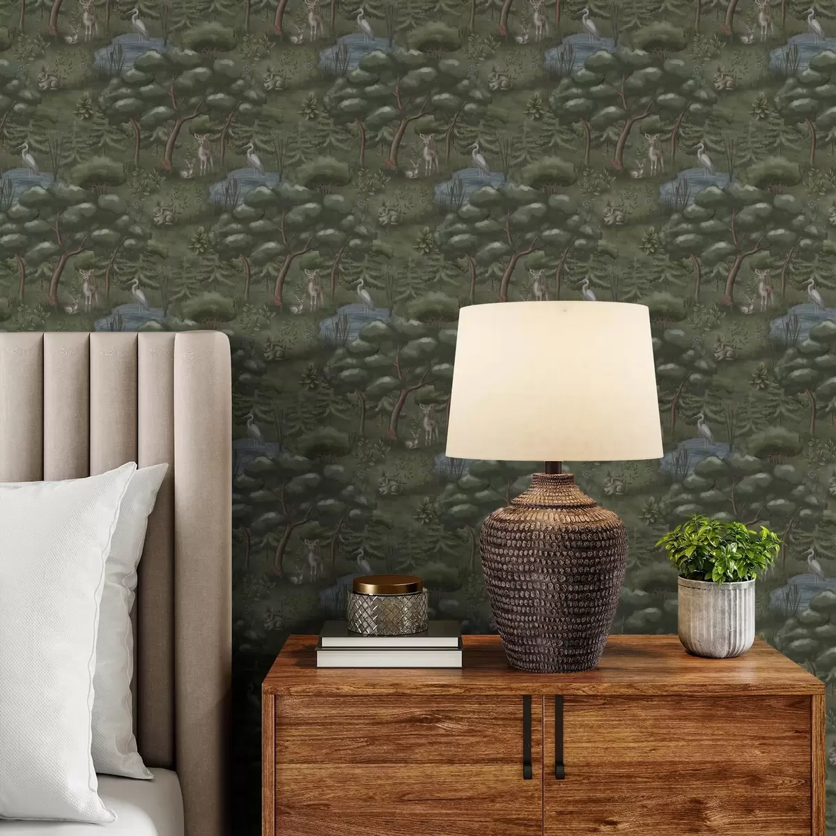 Tapeet Metsa lagendik, kus on metskitsed, jänesed ja kurgid a00680
