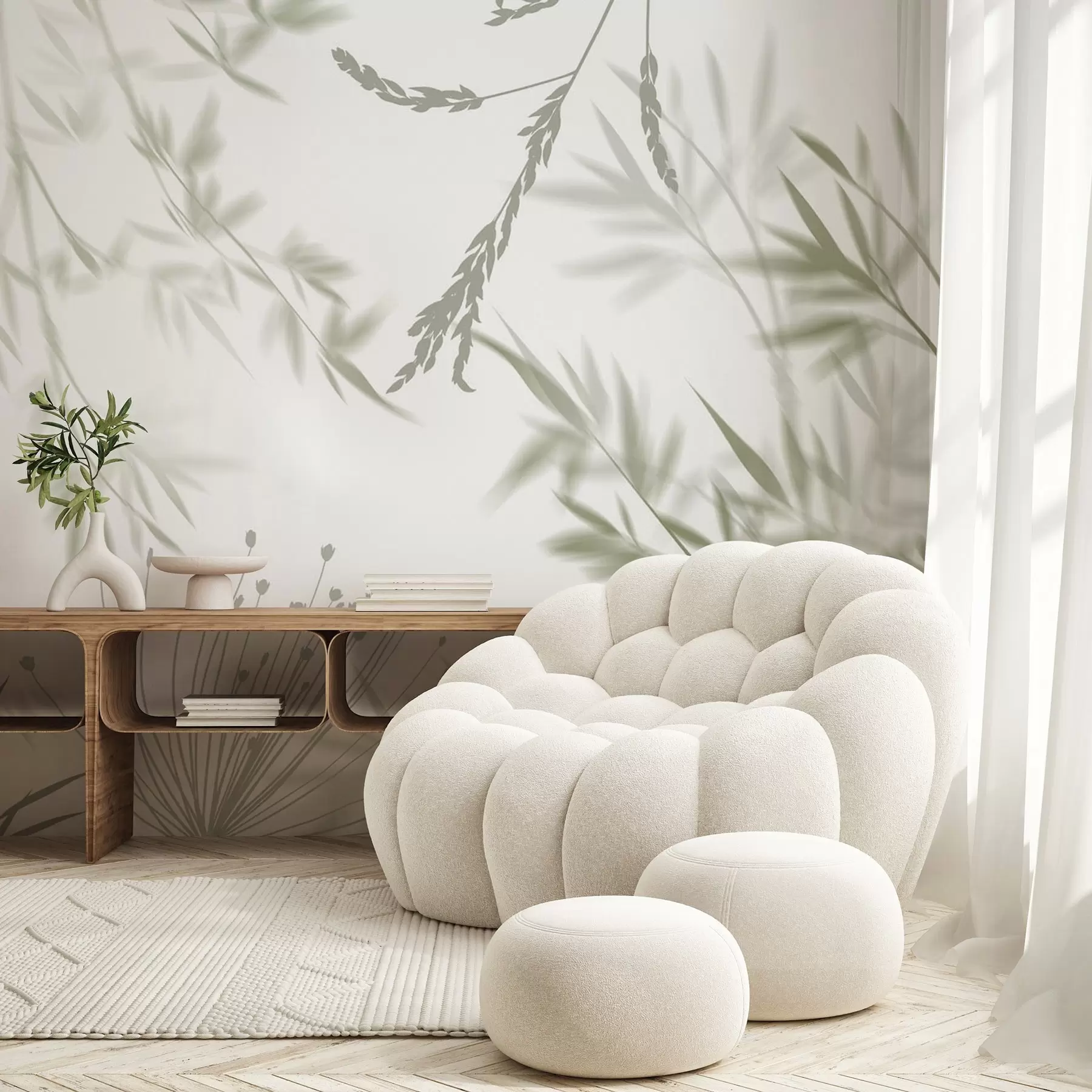 Fototapeedid Lehtede siluetid w04850