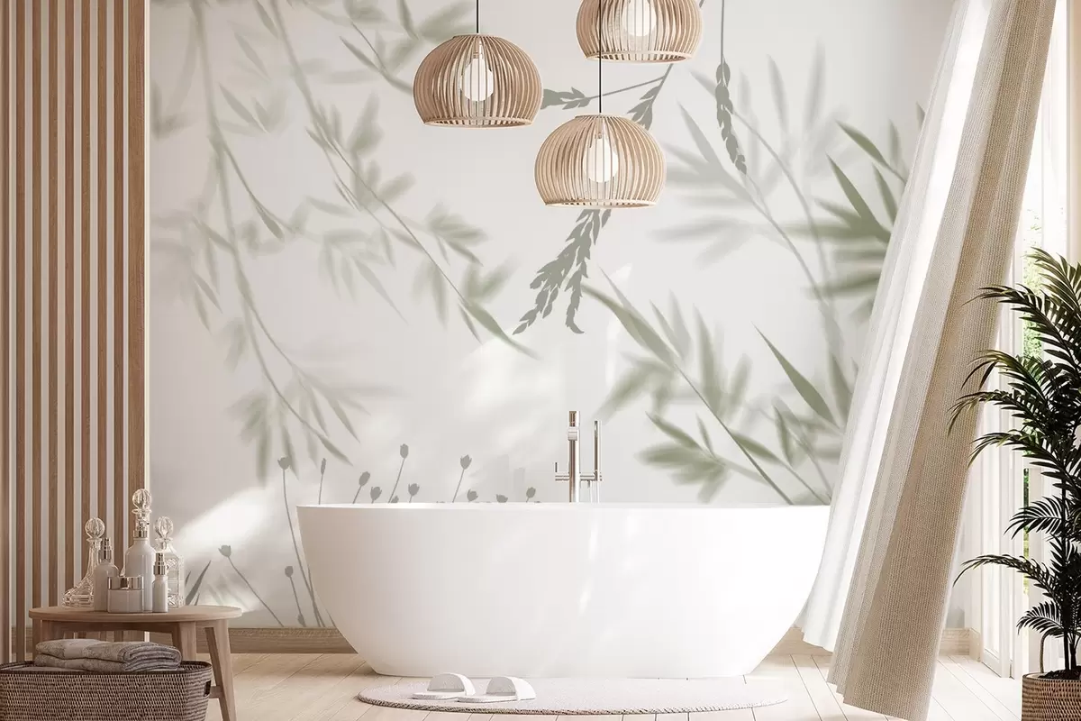 Fototapeedid Lehtede siluetid w04850