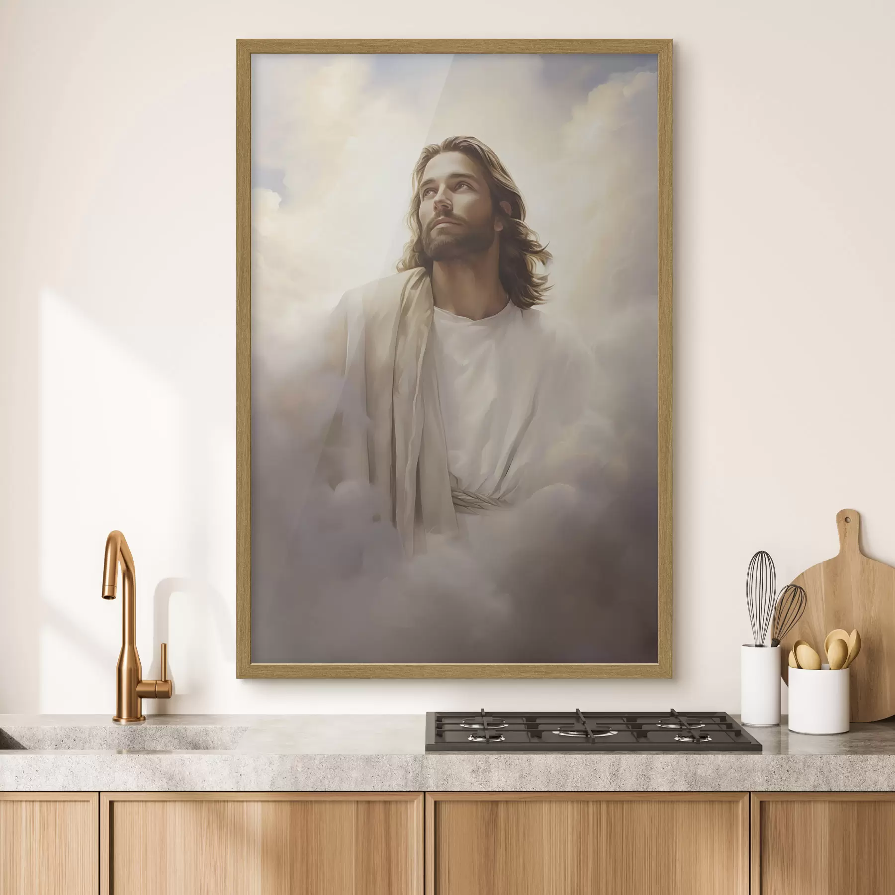 Fototapeedid Jeesus pilvede seas f46445