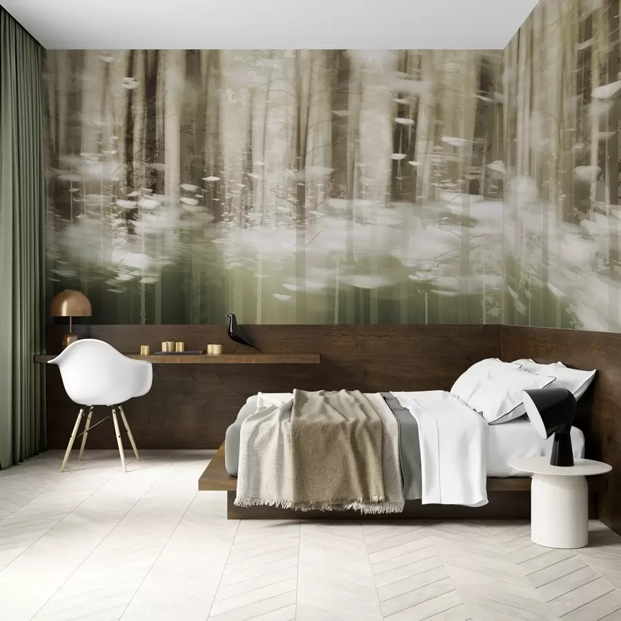 Fototapeedid Pastellvärvides stiliseeritud puutüved w04844