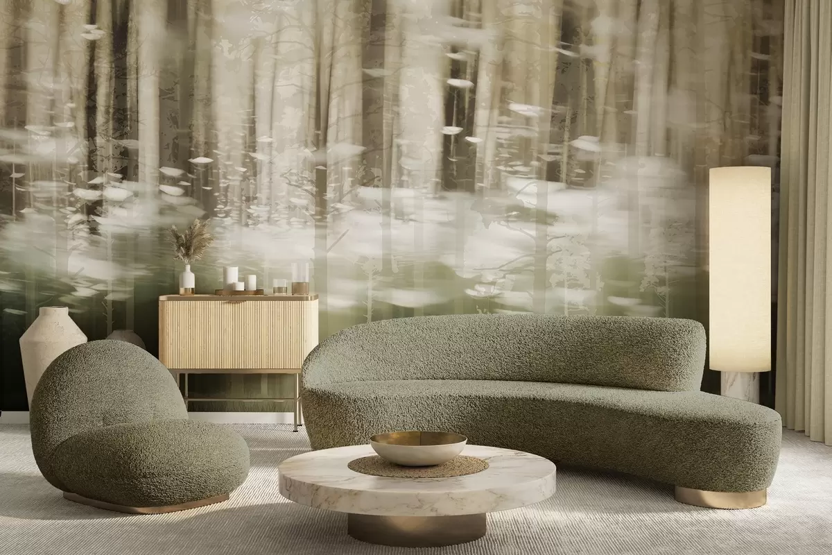 Fototapeedid Pastellvärvides stiliseeritud puutüved w04844