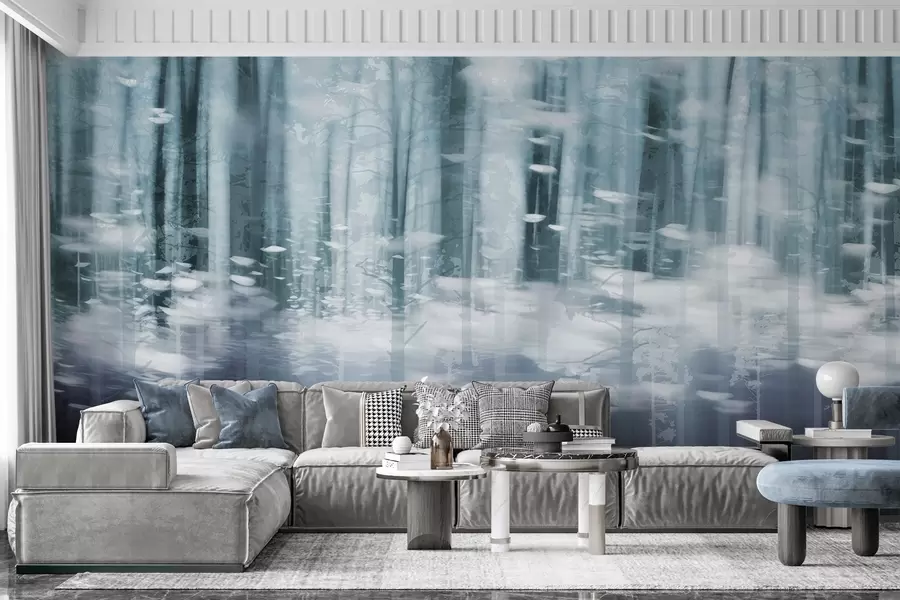 Fototapeedid Pastellvärvides stiliseeritud puutüved w04844v1