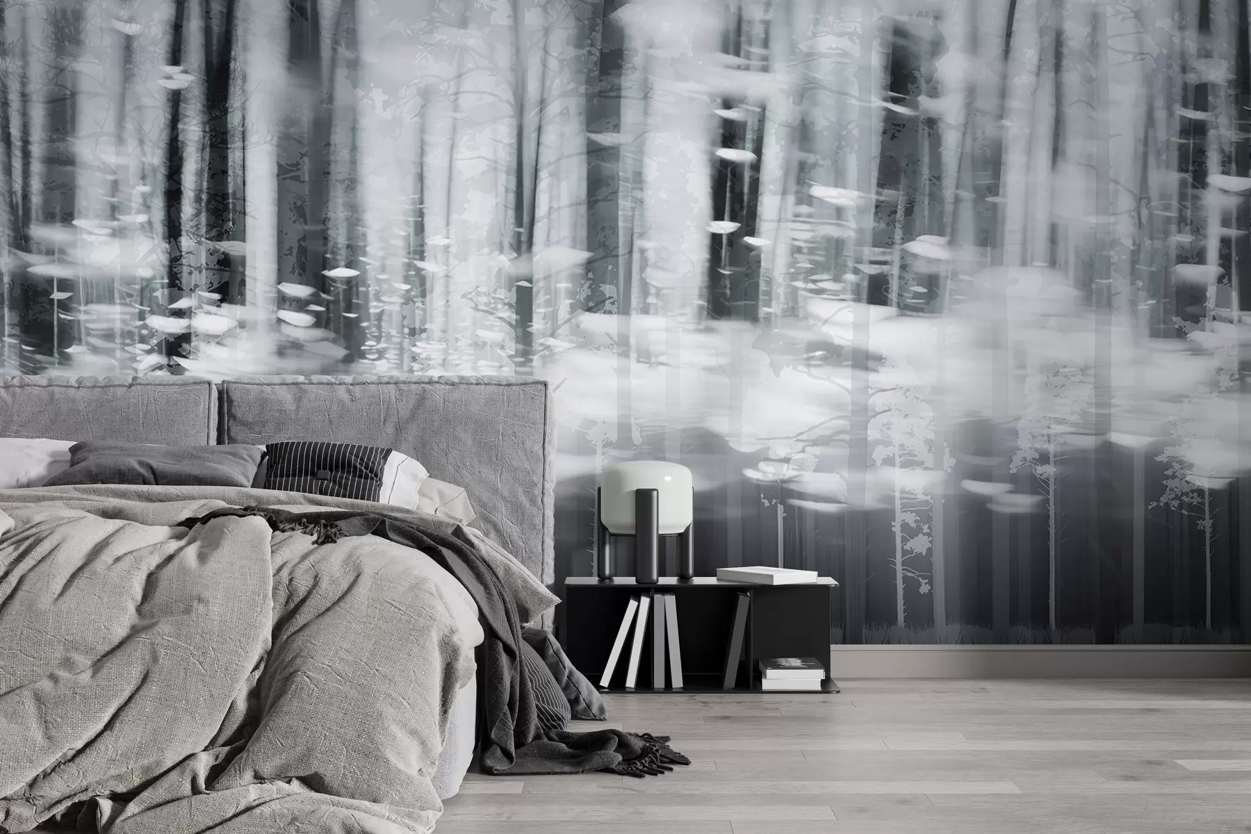 Fototapeedid Pastellvärvides stiliseeritud puutüved w04844v2