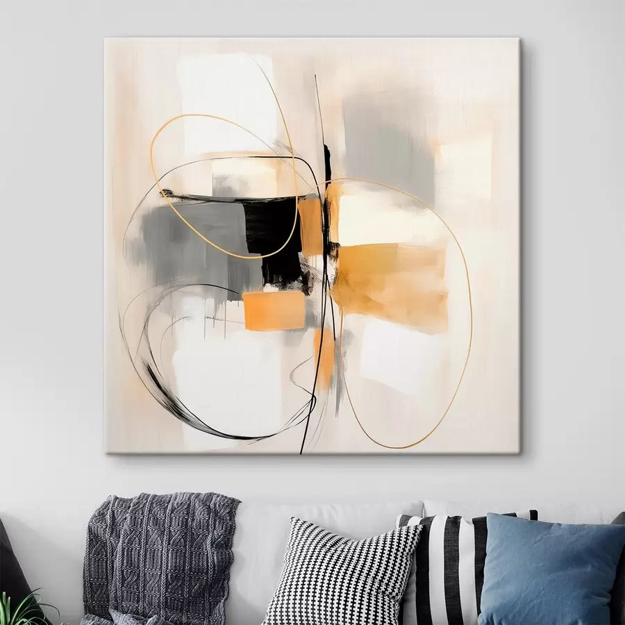 Pilt Abstraktsioon, jooned ja vormid õlimaalistiilis s46322