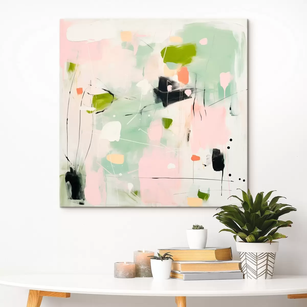 Pilt Roosa ja menta, pastellvärvidega maalitud s46324