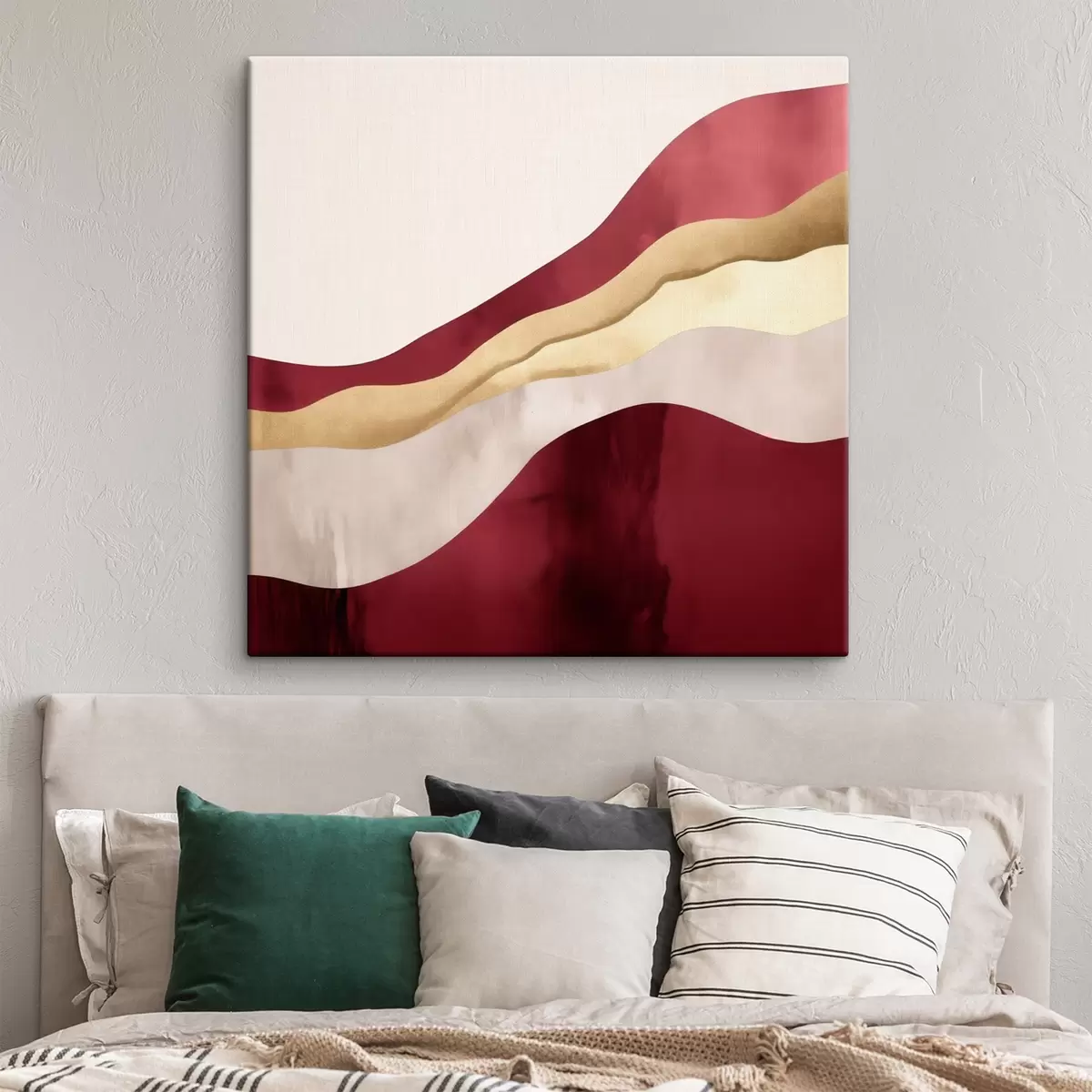 Pilt Burgundia, roosa ja liivane aktsent, geomeetriline stiil s46331