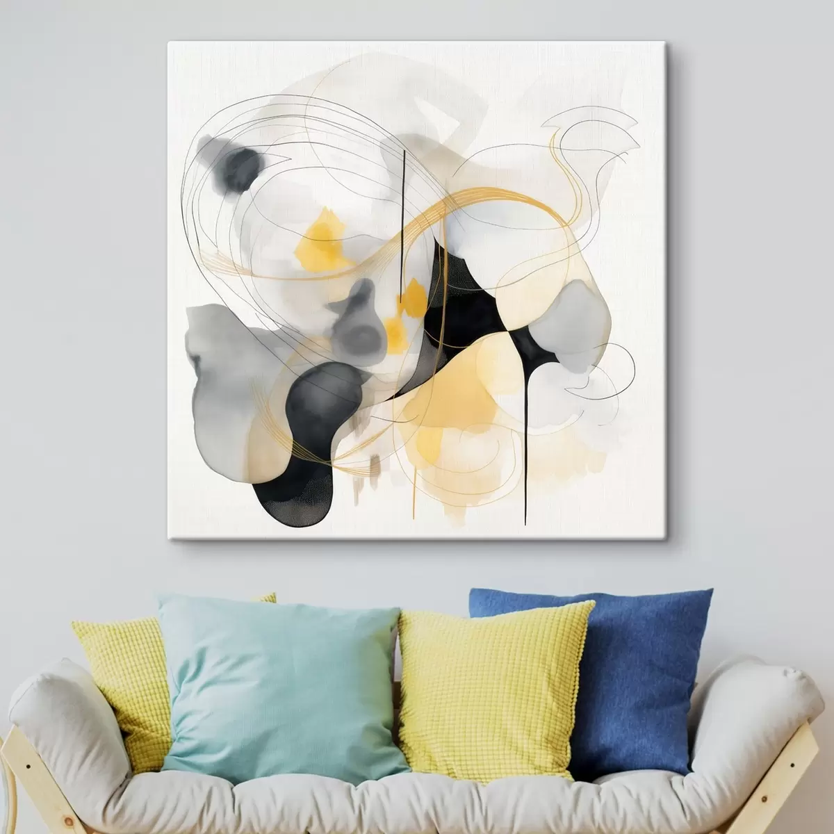 Pilt Kaootilised jooned ja täpid modernses stiilis s46335