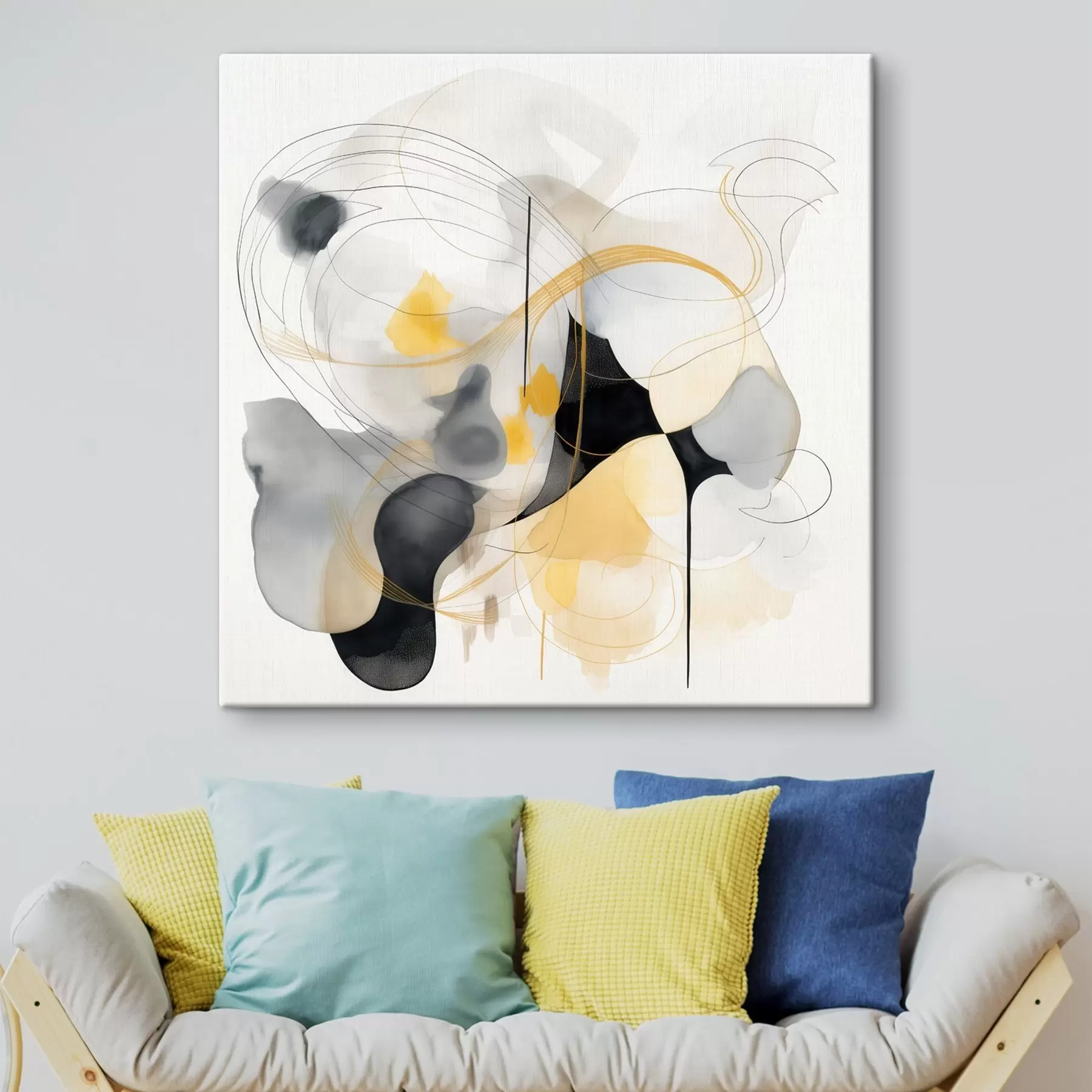 Pilt Kaootilised jooned ja täpid modernses stiilis s46335